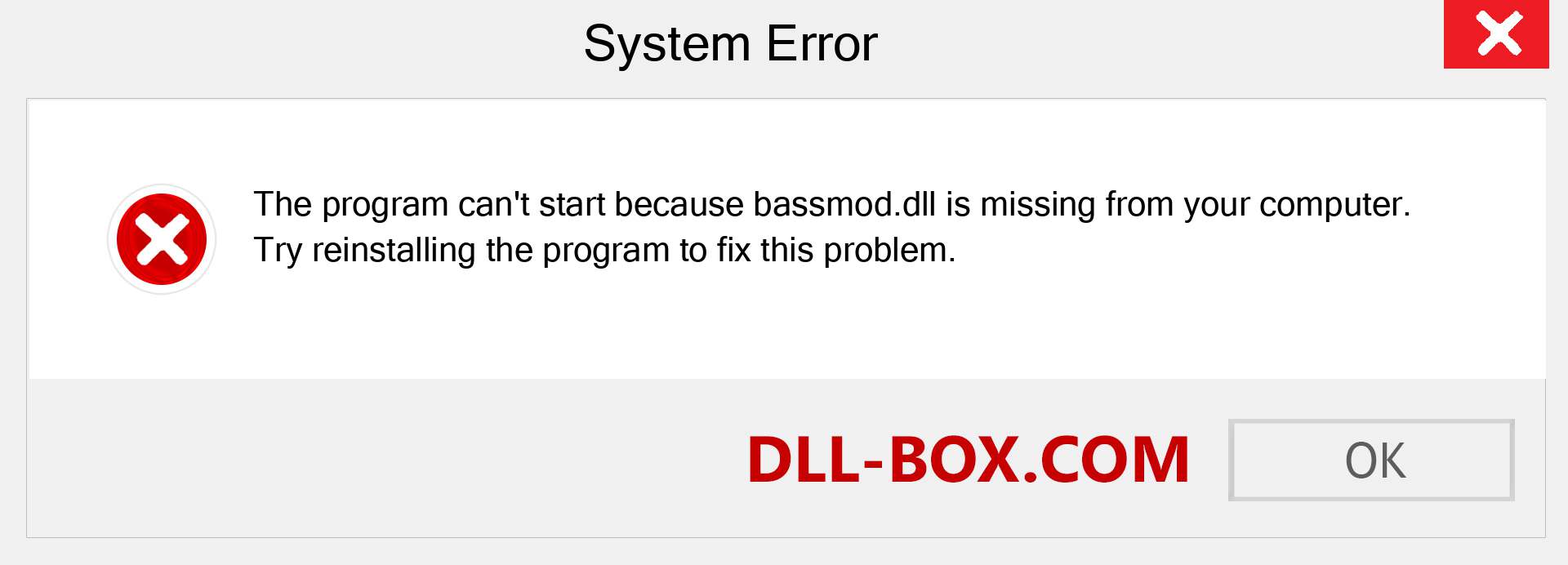  bassmod.dll file is missing?. Download for Windows 7, 8, 10 - Fix  bassmod dll Missing Error on Windows, photos, images
