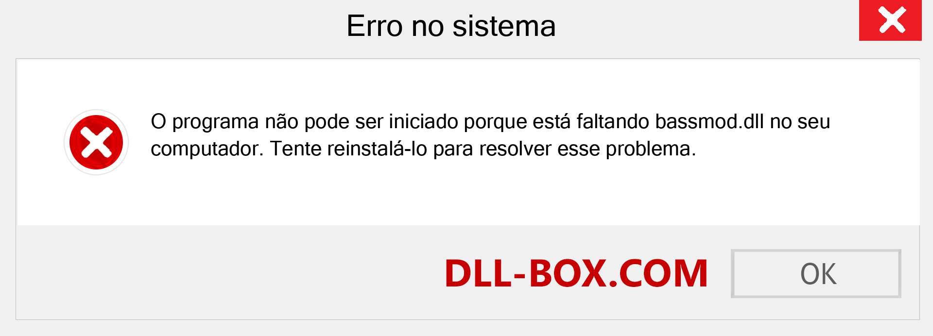 Arquivo bassmod.dll ausente ?. Download para Windows 7, 8, 10 - Correção de erro ausente bassmod dll no Windows, fotos, imagens